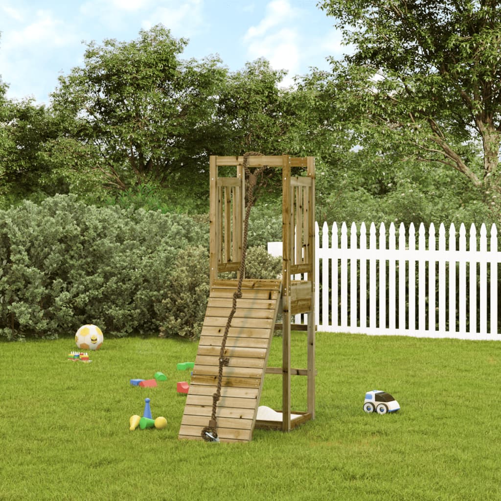 Berkfield Playhouse with Climbing Wall Impregnated Wood Pine