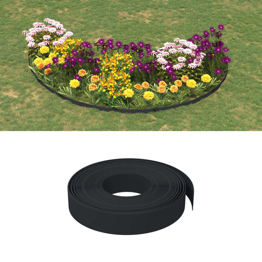 Berkfield Garden Edgings 5 pcs Black 10 m 10 cm Polyethylene