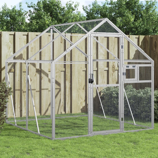 Berkfield Aviary Silver 1.79x2x1.85 m Aluminium