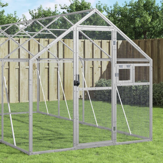 Berkfield Aviary Silver 1.79x8x1.85 m Aluminium