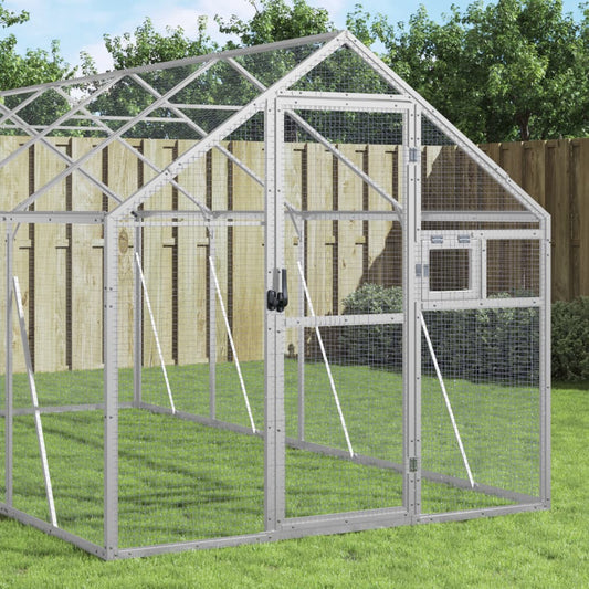 Berkfield Aviary Silver 1.79x10x1.85 m Aluminium