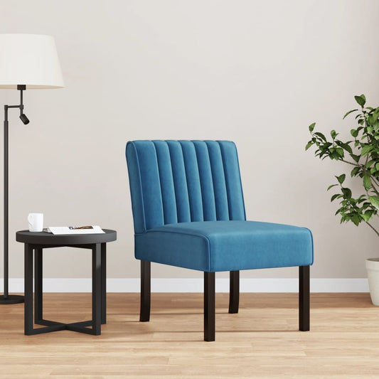 Berkfield Slipper Chair Blue Velvet