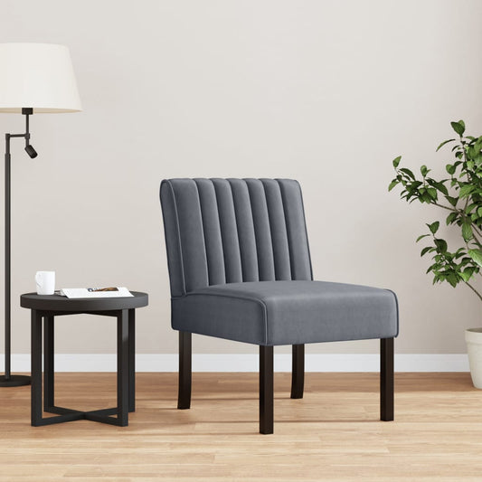 Berkfield Slipper Chair Dark Grey Velvet