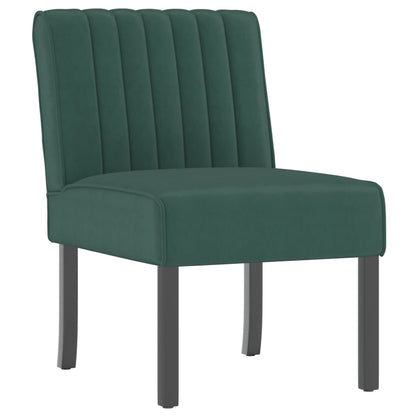 Berkfield Slipper Chair Dark Green Velvet