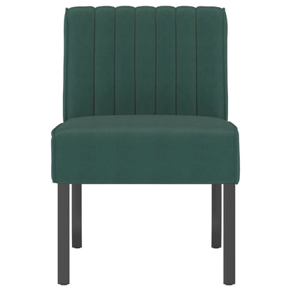 Berkfield Slipper Chair Dark Green Velvet