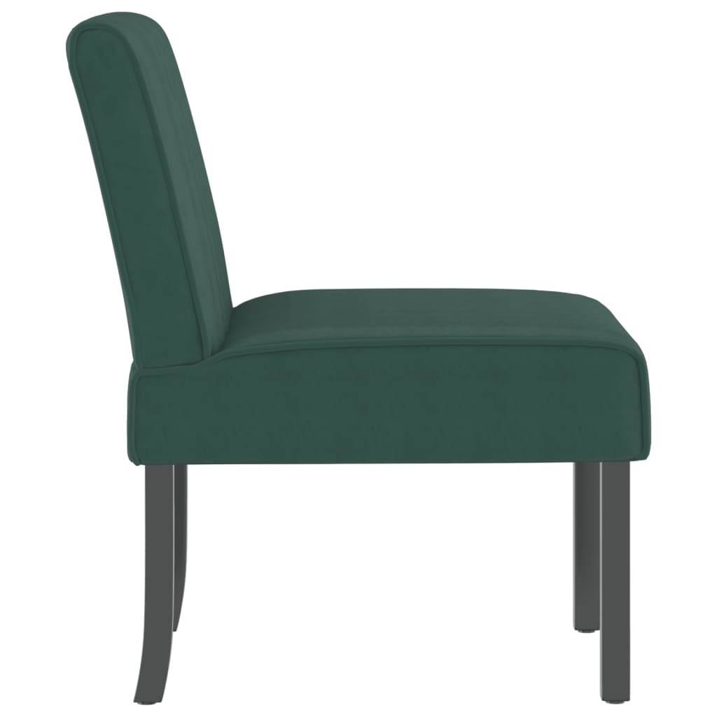 Berkfield Slipper Chair Dark Green Velvet