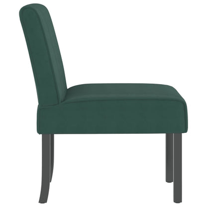 Berkfield Slipper Chair Dark Green Velvet