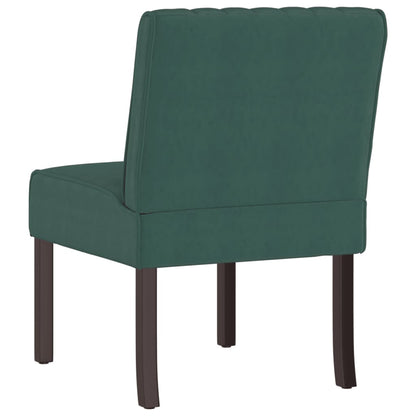 Berkfield Slipper Chair Dark Green Velvet