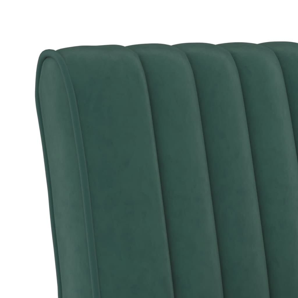 Berkfield Slipper Chair Dark Green Velvet