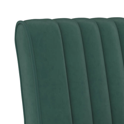 Berkfield Slipper Chair Dark Green Velvet