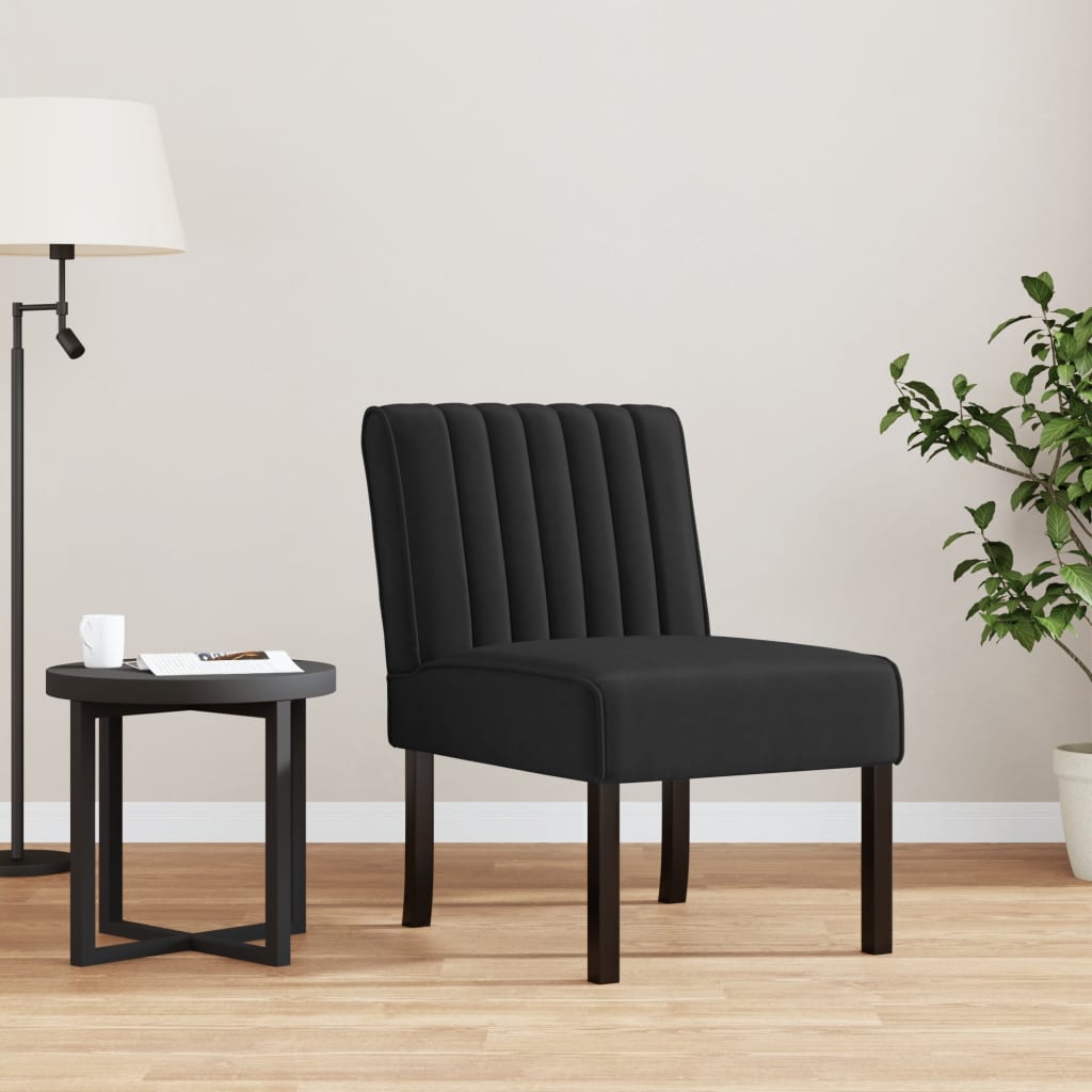 Berkfield Slipper Chair Black Velvet