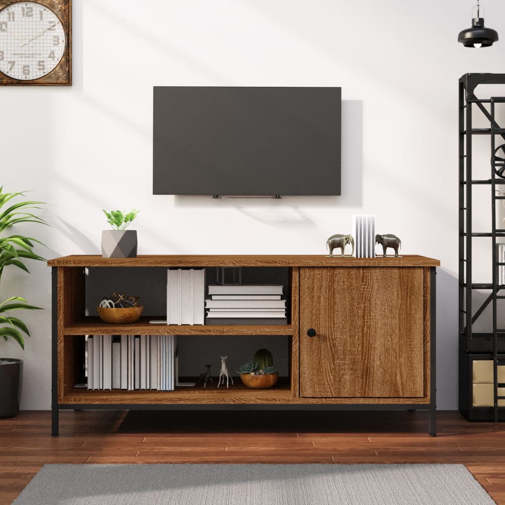Berkfield TV Cabinet Brown Oak 100x40x45 cm Engineered Wood