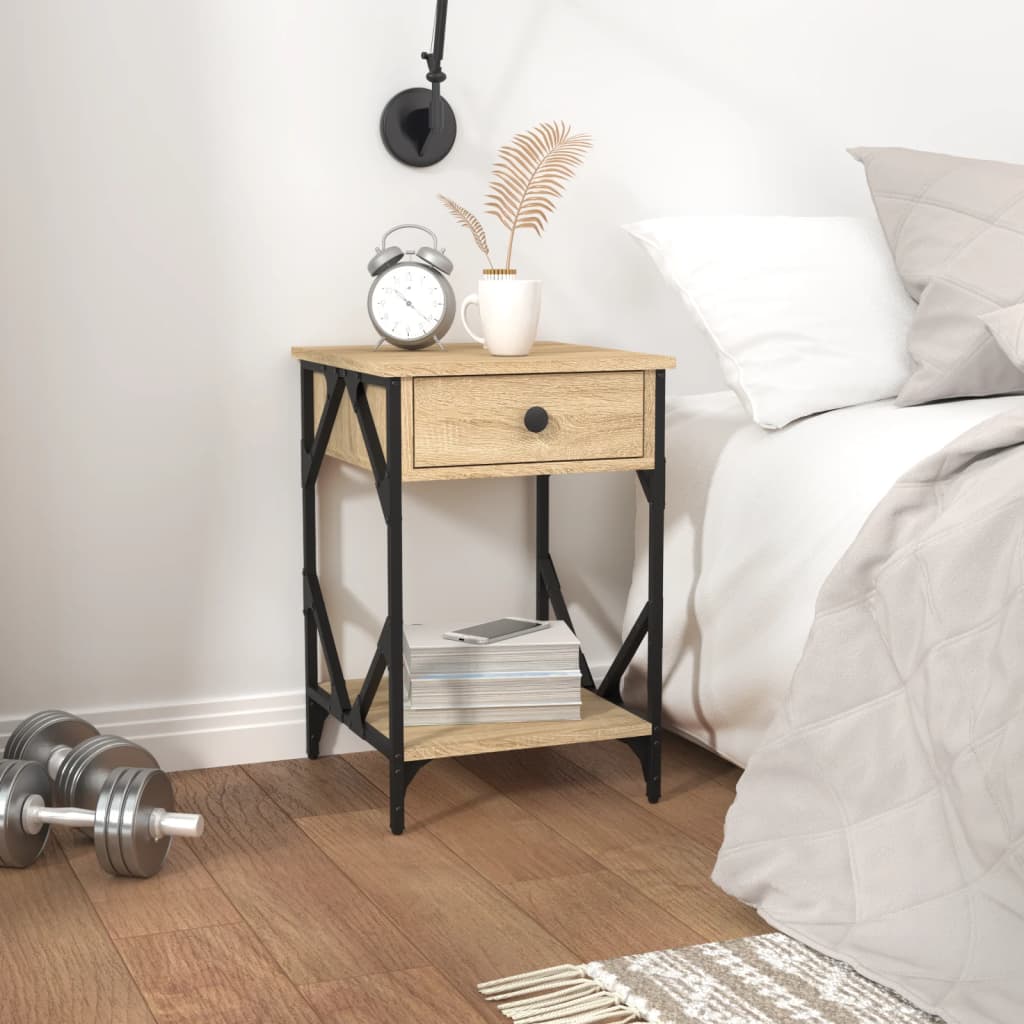 Berkfield Bedside Cabinet Sonoma Oak 40x42x60 cm Engineered Wood