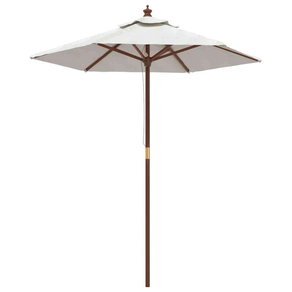 Berkfield Garden Parasol with Wooden Pole Sand 196x231 cm
