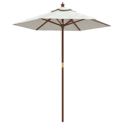 Berkfield Garden Parasol with Wooden Pole Sand 196x231 cm