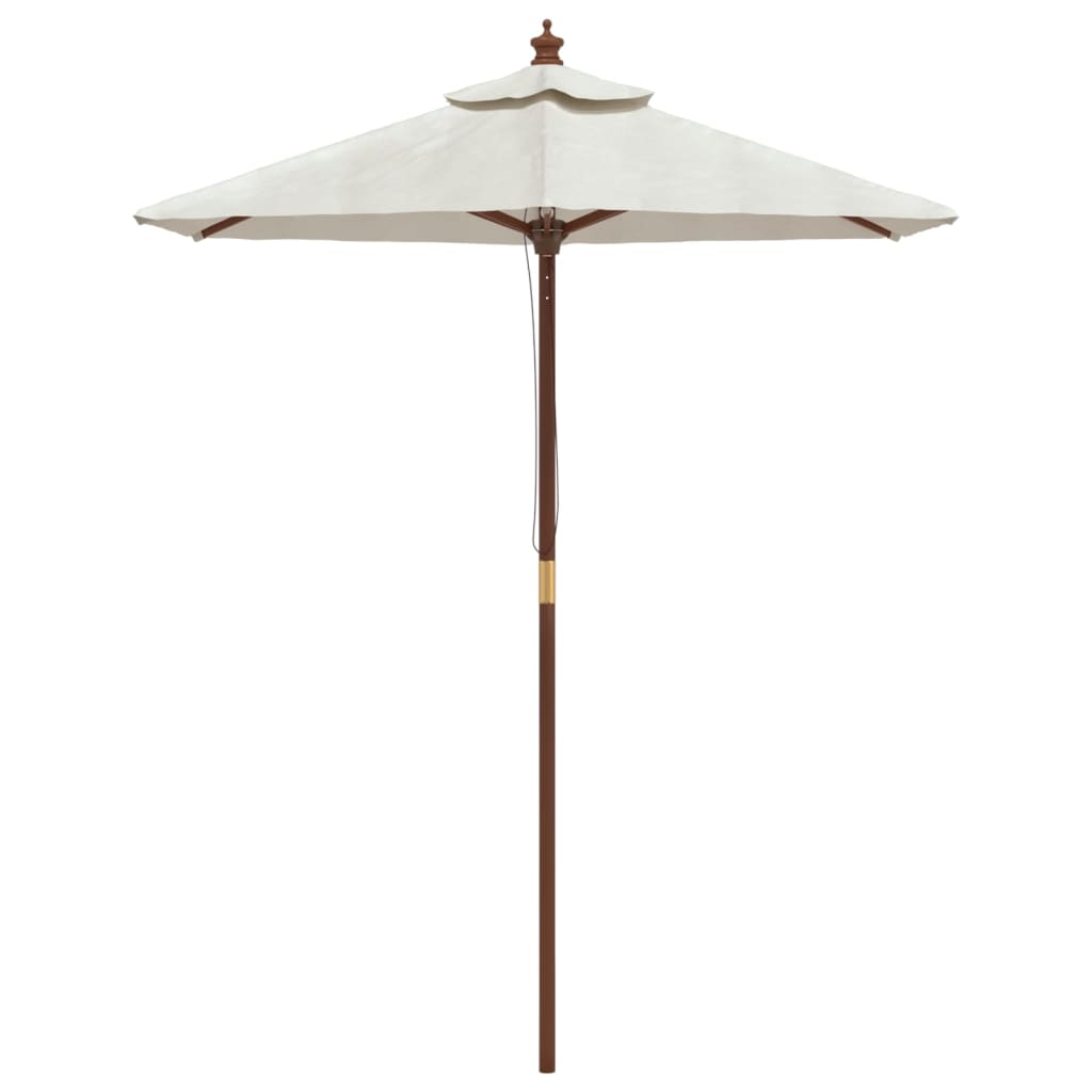 Berkfield Garden Parasol with Wooden Pole Sand 196x231 cm