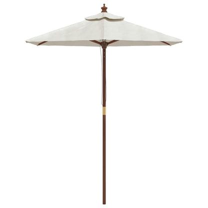 Berkfield Garden Parasol with Wooden Pole Sand 196x231 cm