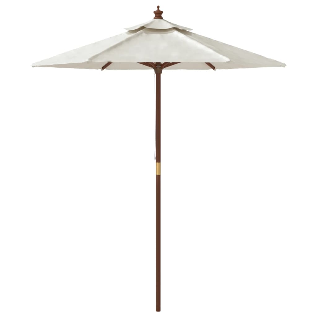 Berkfield Garden Parasol with Wooden Pole Sand 196x231 cm