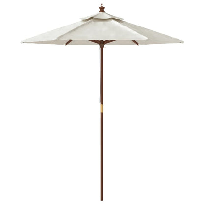 Berkfield Garden Parasol with Wooden Pole Sand 196x231 cm