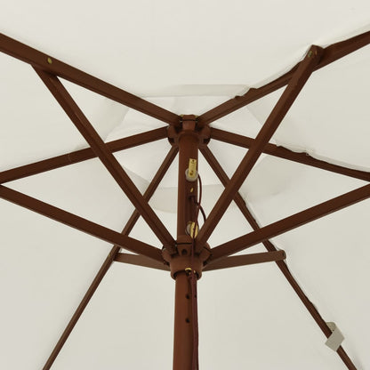 Berkfield Garden Parasol with Wooden Pole Sand 196x231 cm
