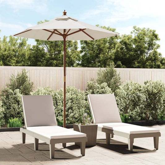 Berkfield Garden Parasol with Wooden Pole Sand 196x231 cm