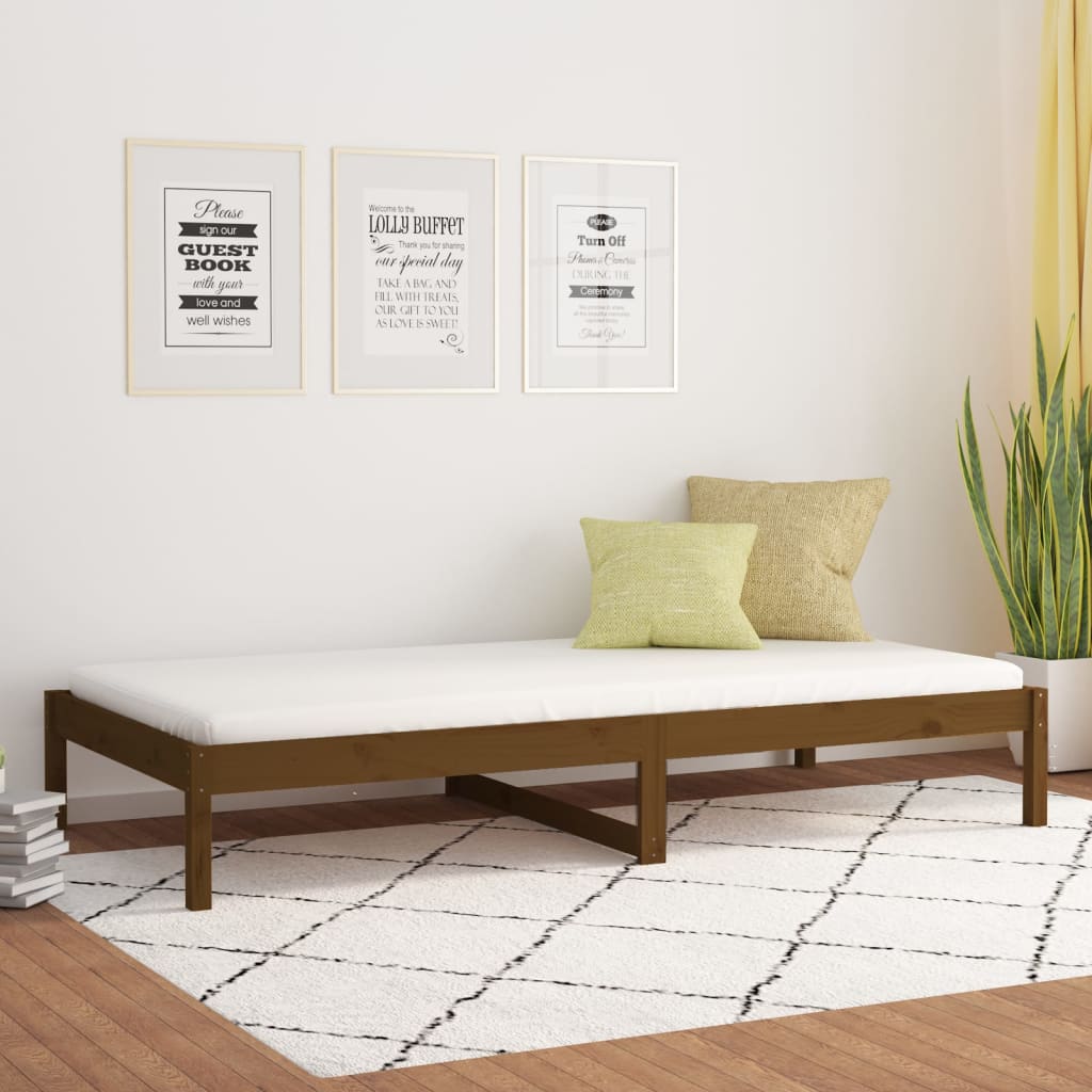 Berkfield Day Bed Honey Brown 90x200 cm Solid Wood Pine