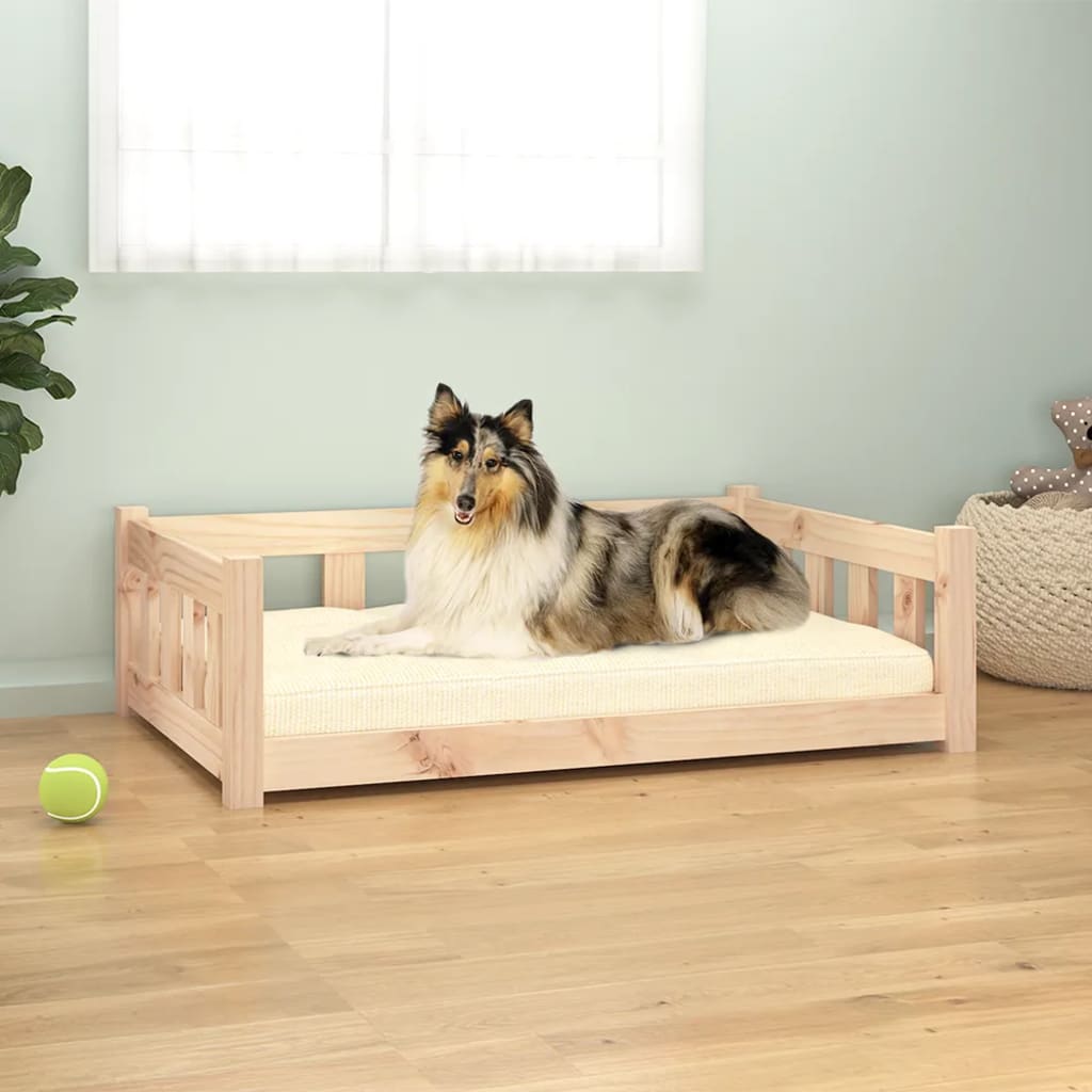 Berkfield Dog Bed 95.5x65.5x28 cm Solid Wood Pine