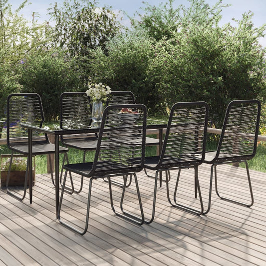 Berkfield 7 Piece Garden Dining Set Black