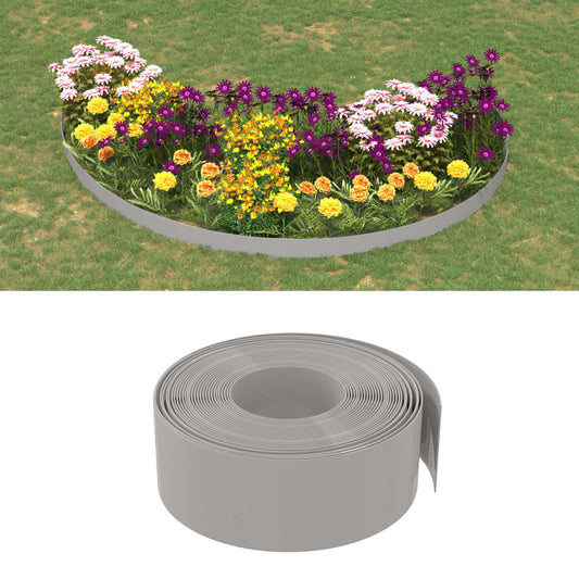 Berkfield Garden Edging Grey 10 m 20 cm Polyethylene