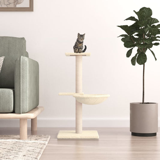 Berkfield Cat Tree with Sisal Scratching Posts Cream 72 cm