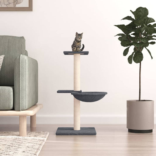 Berkfield Cat Tree with Sisal Scratching Posts Dark Grey 72 cm