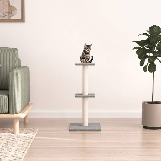 Berkfield Cat Tree with Sisal Scratching Posts Light Grey 73 cm