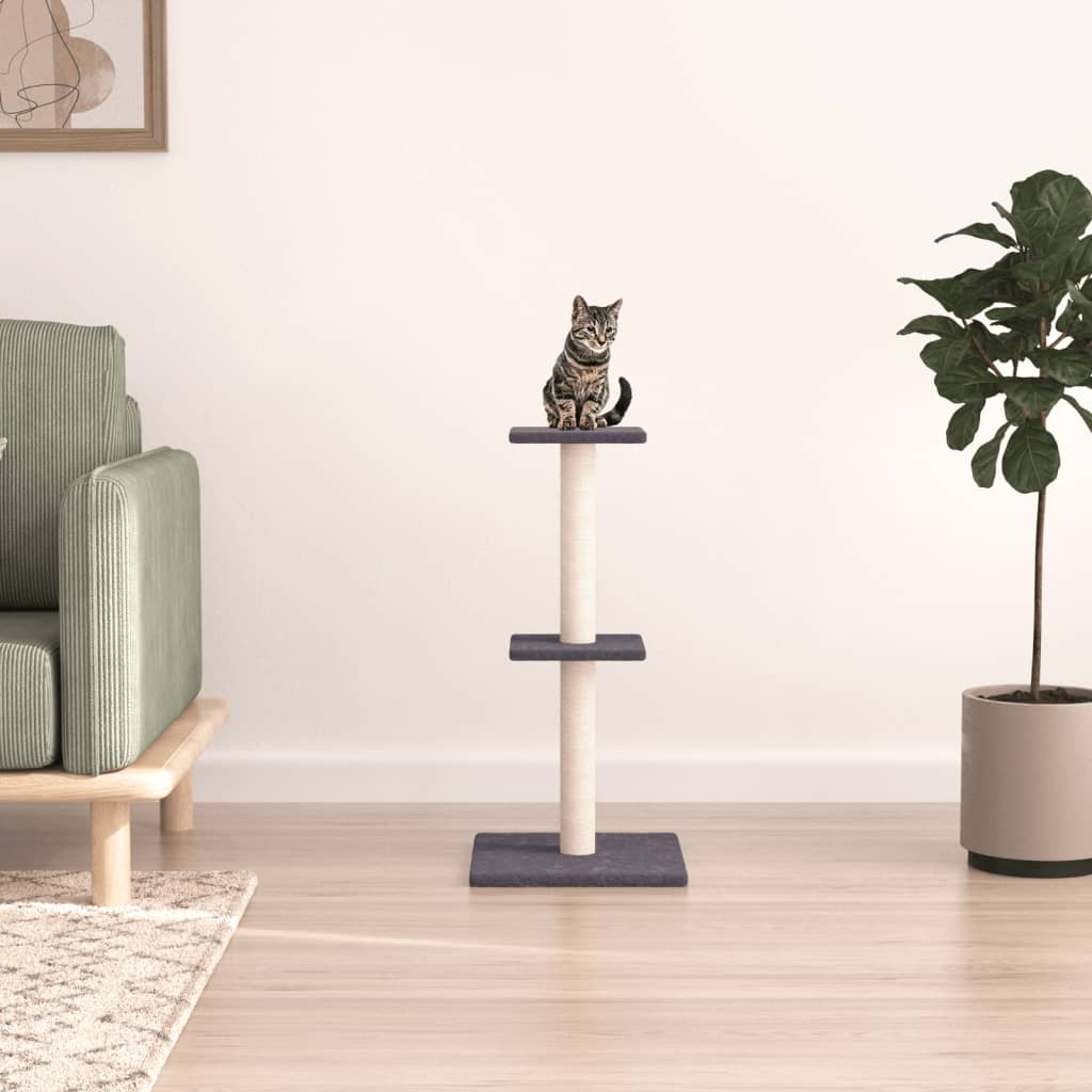 Berkfield Cat Tree with Sisal Scratching Posts Dark Grey 73 cm