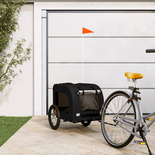 Berkfield Dog Bike Trailer Black Oxford Fabric and Iron