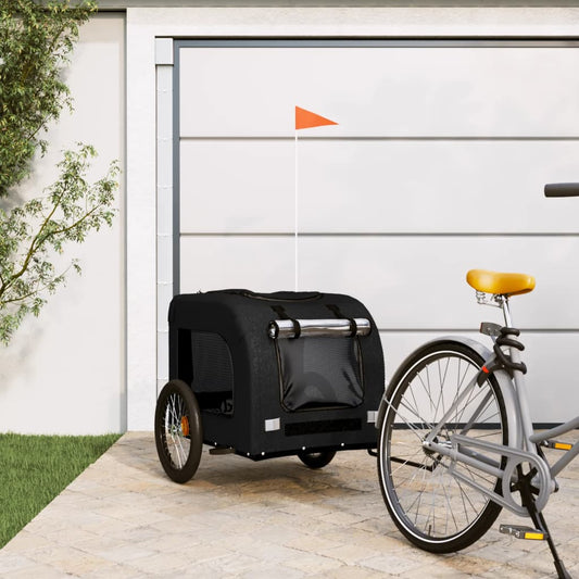 Berkfield Dog Bike Trailer Black Oxford Fabric and Iron