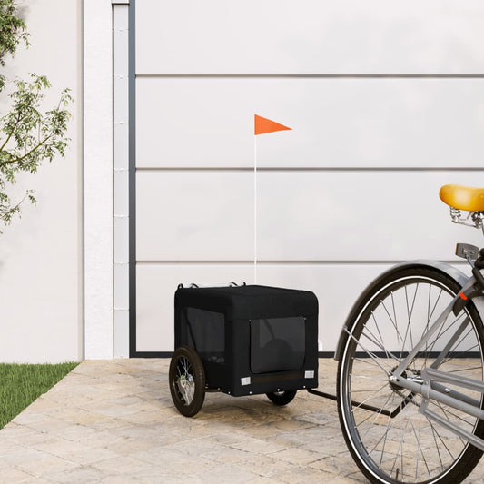 Berkfield Dog Bike Trailer Black Oxford Fabric&Iron