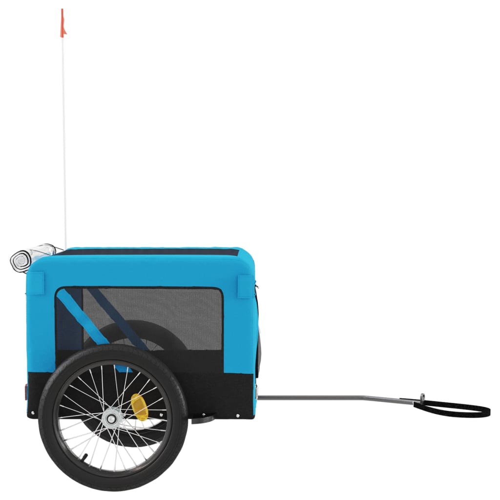Berkfield Dog Bike Trailer Blue and Black Oxford Fabric&Iron