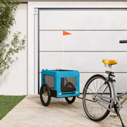 Berkfield Dog Bike Trailer Blue and Black Oxford Fabric&Iron