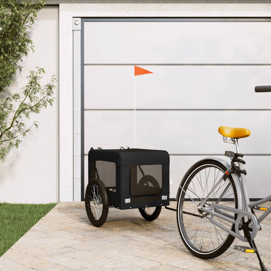 Berkfield Dog Bike Trailer Black Oxford Fabric&Iron