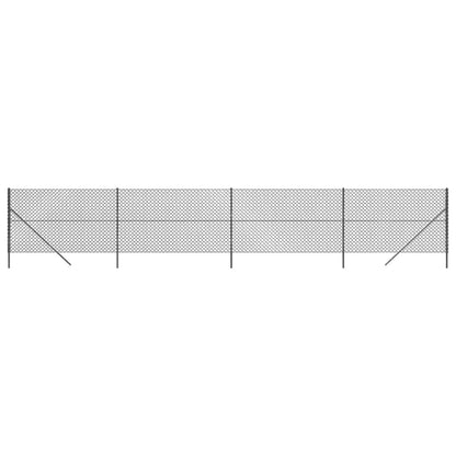 Berkfield Chain Link Fence Anthracite 1.8x10 m