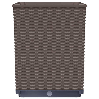 Berkfield Planters 4 pcs Brown 30x30x37 cm Polypropylene