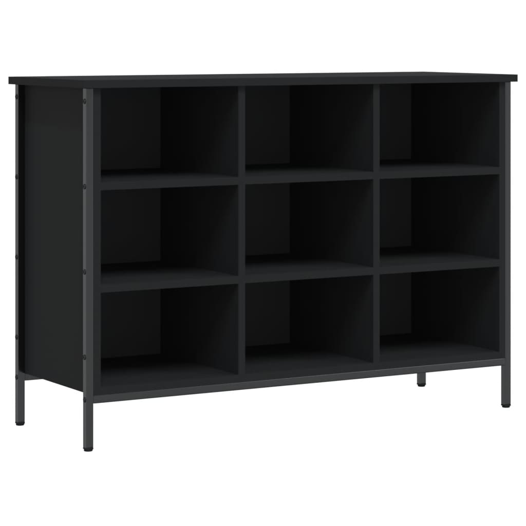 Berkfield Shoe Cabinet Black 100x35x70 cm Engineered Wood