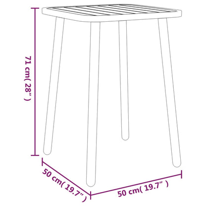 Berkfield Garden Table Anthracite 50x50x71 cm Steel