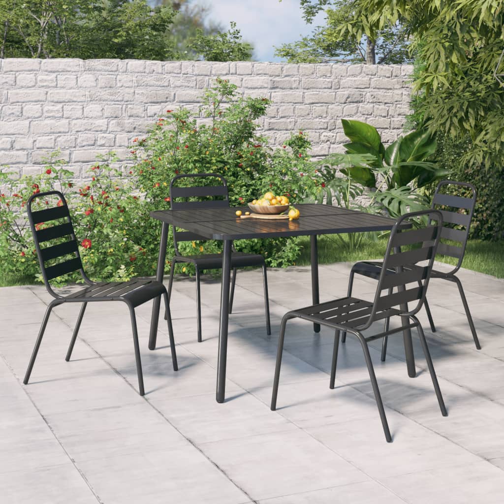 Berkfield Garden Table Anthracite 100x100x71 cm Steel