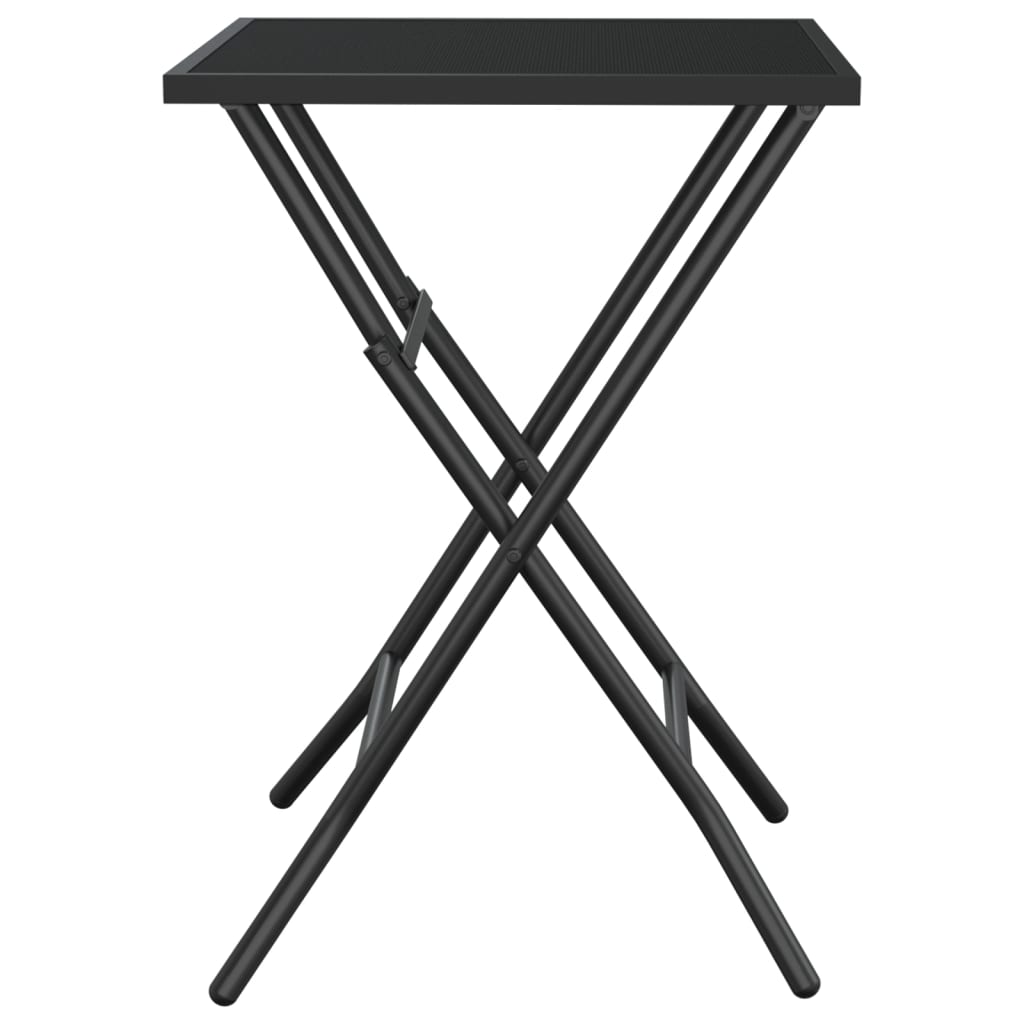 Berkfield Folding Garden Table Anthracite 50x50x72 cm Steel Mesh