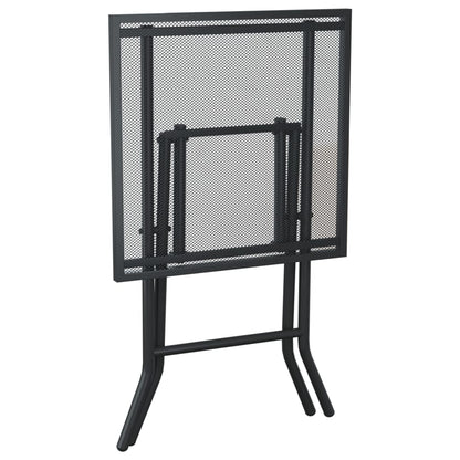 Berkfield Folding Garden Table Anthracite 50x50x72 cm Steel Mesh