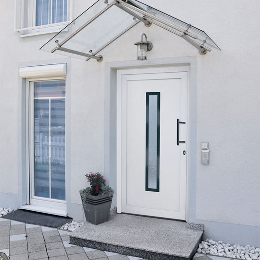 Berkfield Front Door White 108x208 cm PVC