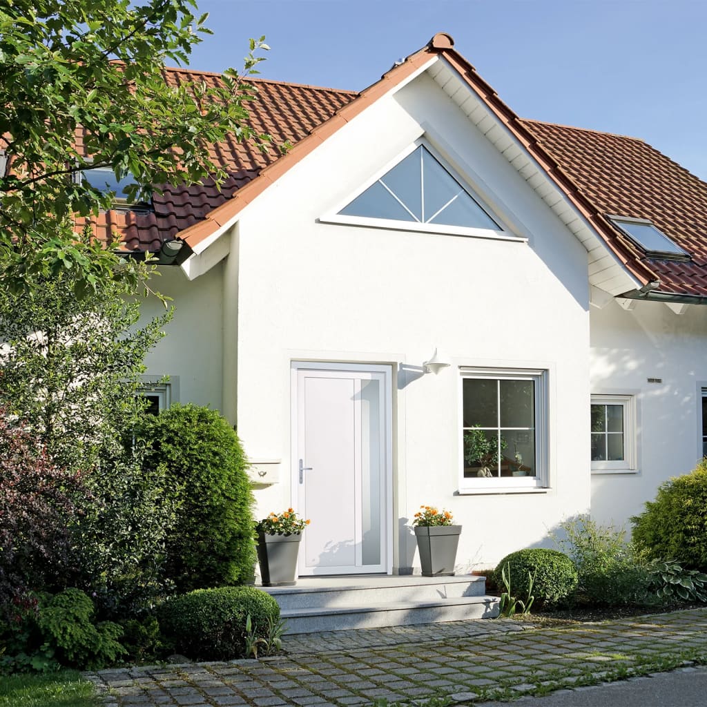 Berkfield Front Door White 108x208 cm PVC