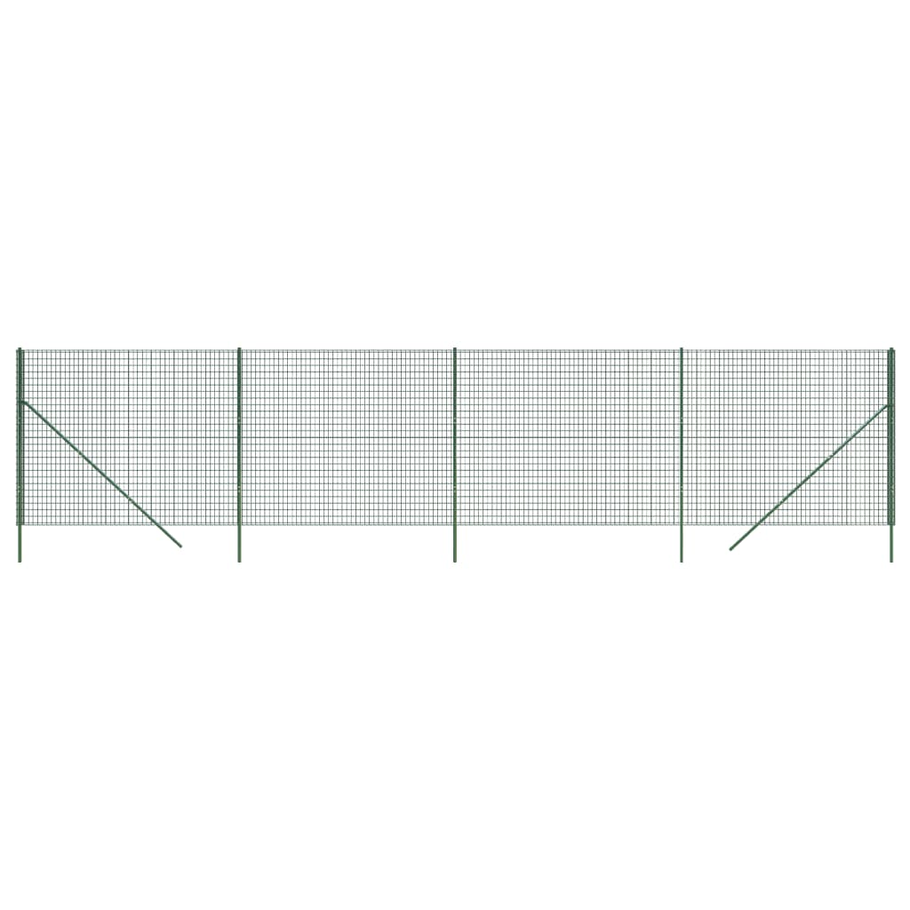 Berkfield Wire Mesh Fence Green 2x10 m Galvanised Steel