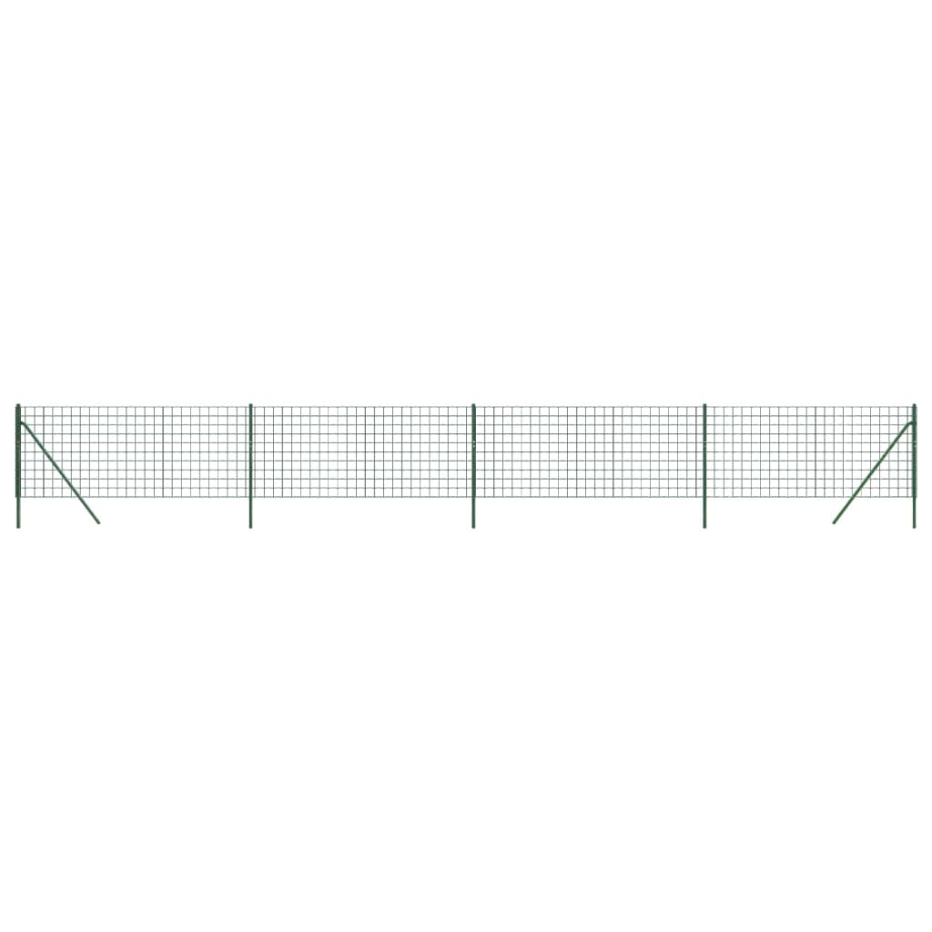 Berkfield Wire Mesh Fence Green 1.1x10 m Galvanised Steel